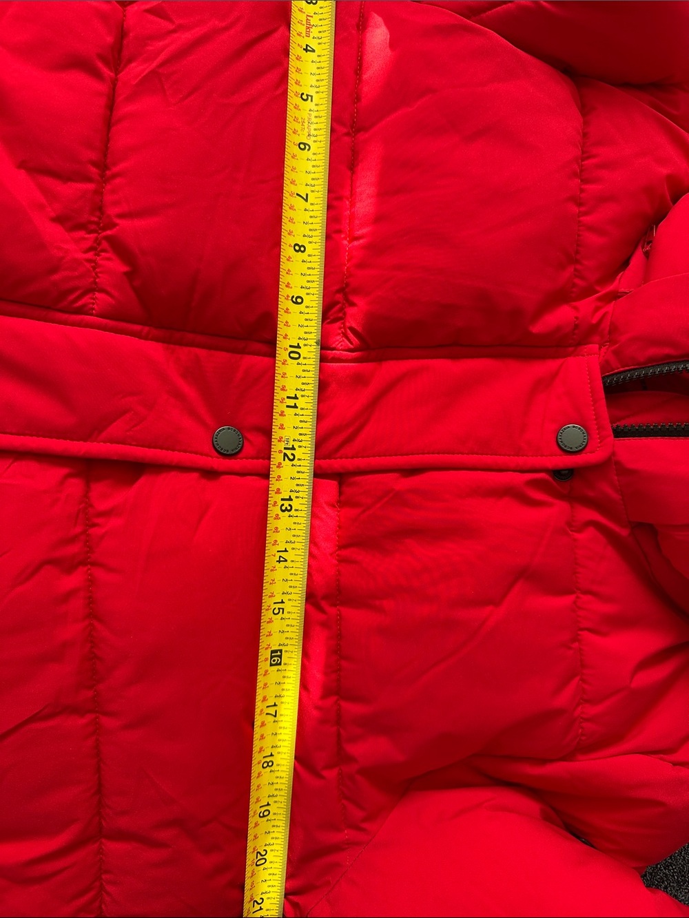 BCBGMaxAzria Red Hooded Long Puffer Coat - Picture 3 of 8